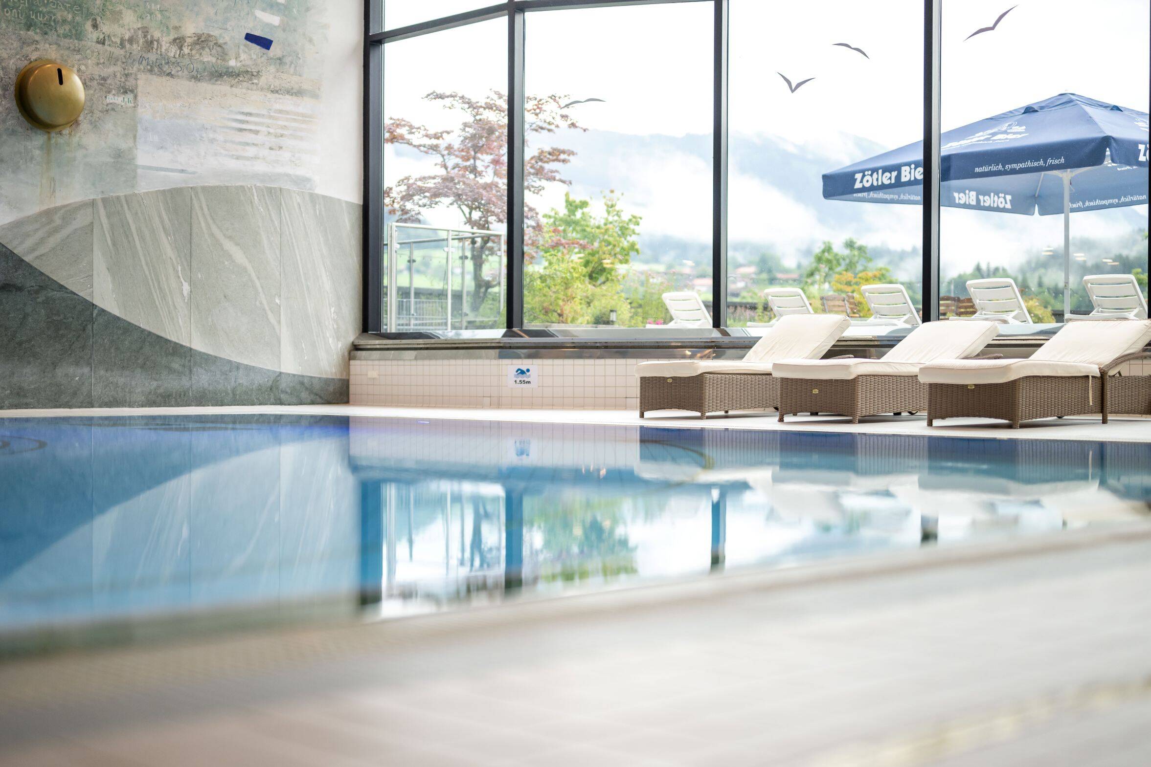 In the wellness area you can enjoy the beautfiul panorama.