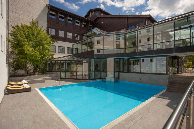 In the summer, our outdoor pool (not heated) is open - with direct access to the sun terrace.