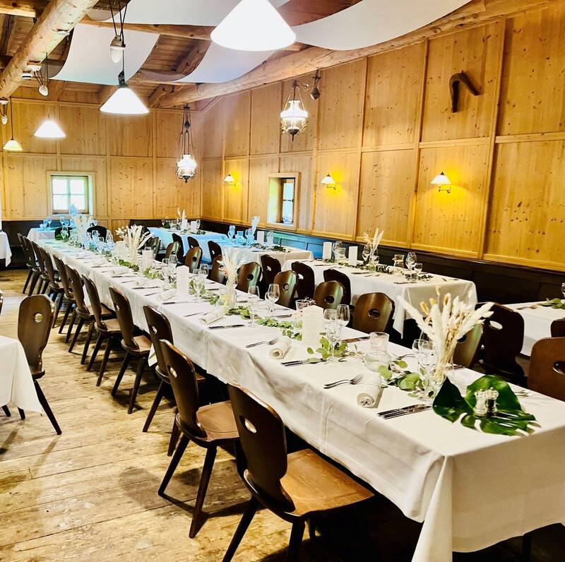 Ob Firmenfeier oder Hochzeit: Die Sonnenkopfhütte ist die ideale Location.